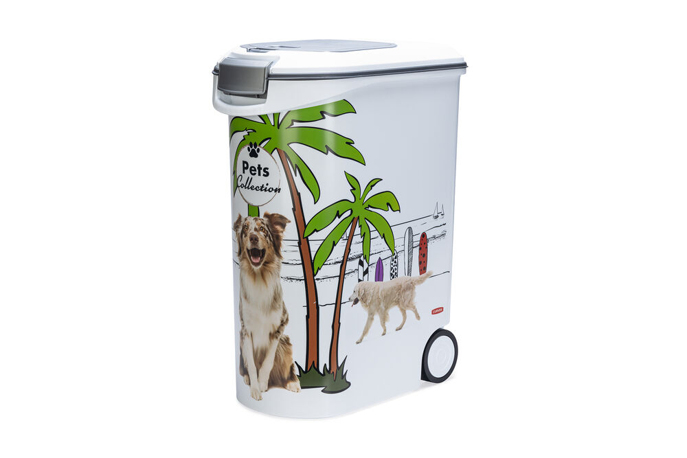 Curver Hond - Voercontainer - 54.00 l - 43.00 cm - Wit Grijs - 49.00 cm - 28.00 cm