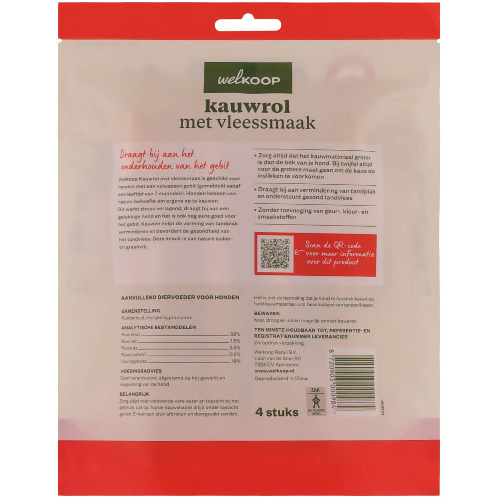 Welkoop - Kauwrol met Vleessmaak - 600.00 - rund