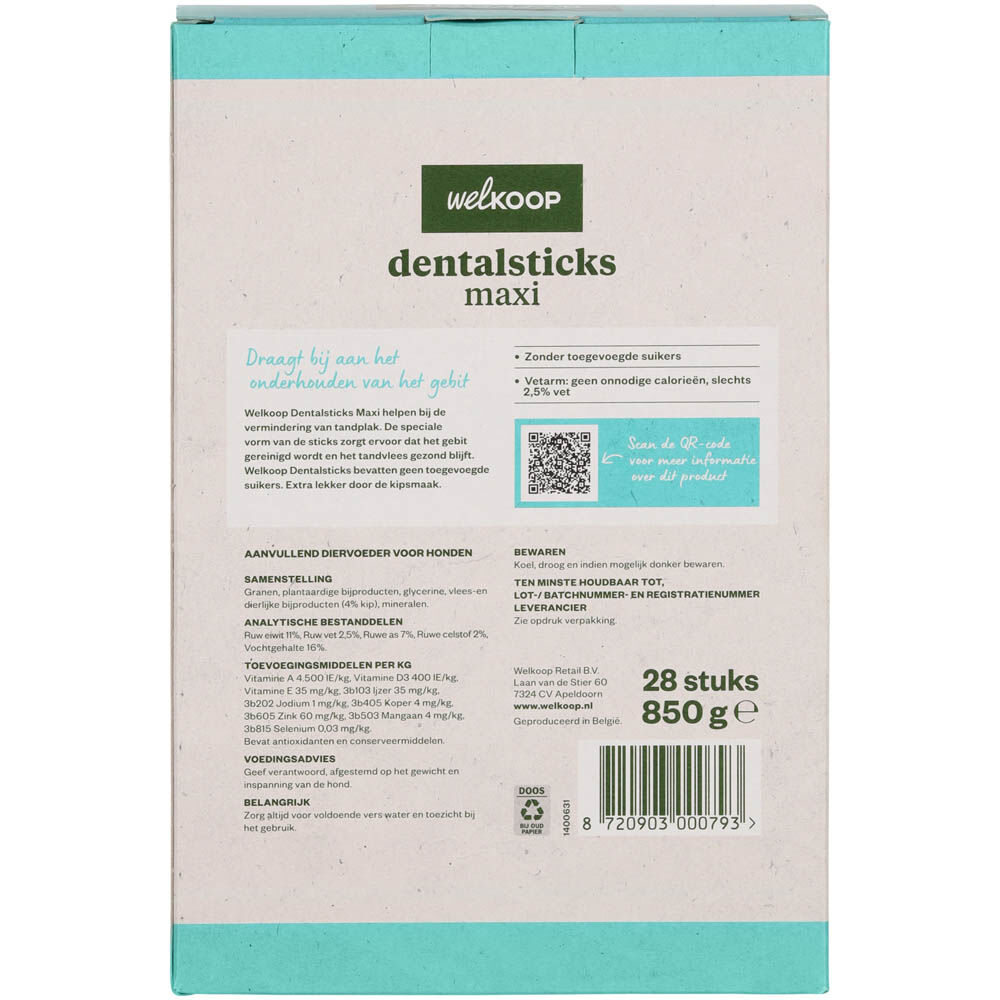 Welkoop - Dentalsticks Maxi - 28 - kip