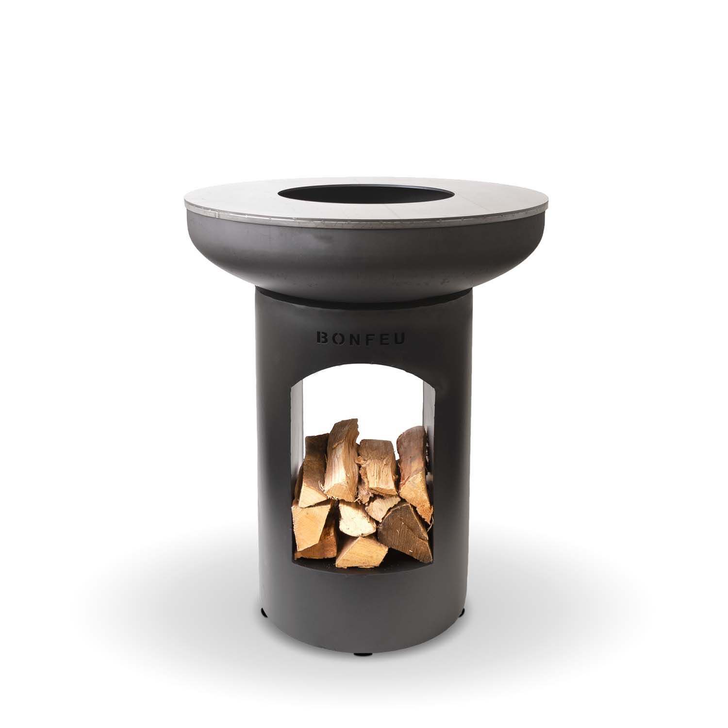 BonFeu BonBiza - Vuurschaal - Rond - Zwart - Staal - 80 cm