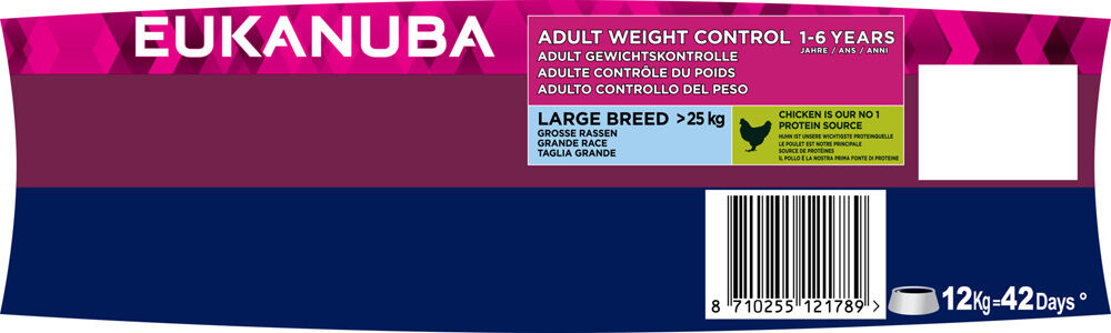 Eukanuba Adult Weight Control Large Breed - Hondenvoer - 12 - kip