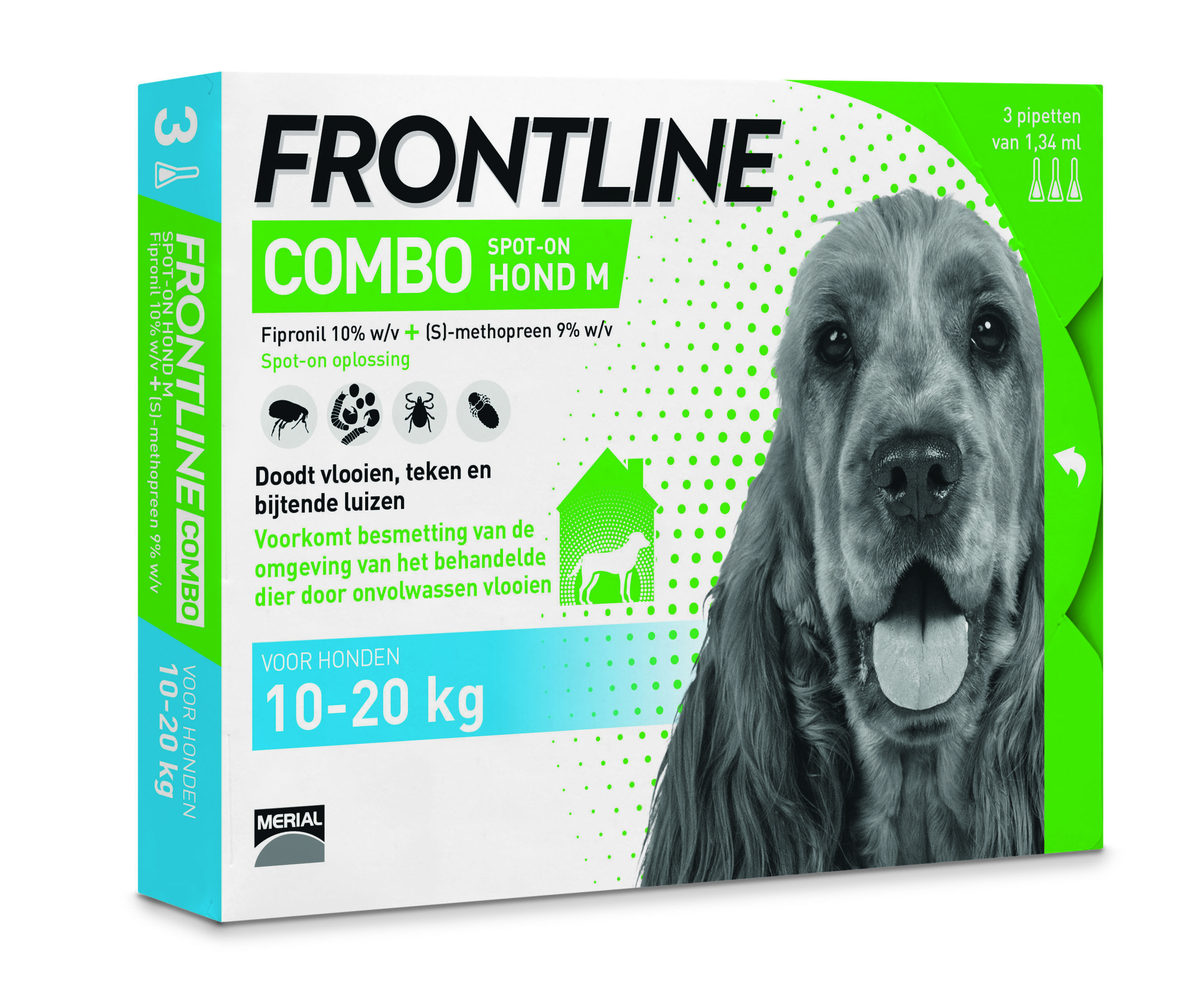 Frontline Combo Spot On - Pipet - Anti Vlooien en Teken Hond - 3 pipetten - M Frontline Combo Spot On - Pipet - Anti Vlooien en Teken Hond - 3 pipetten - M