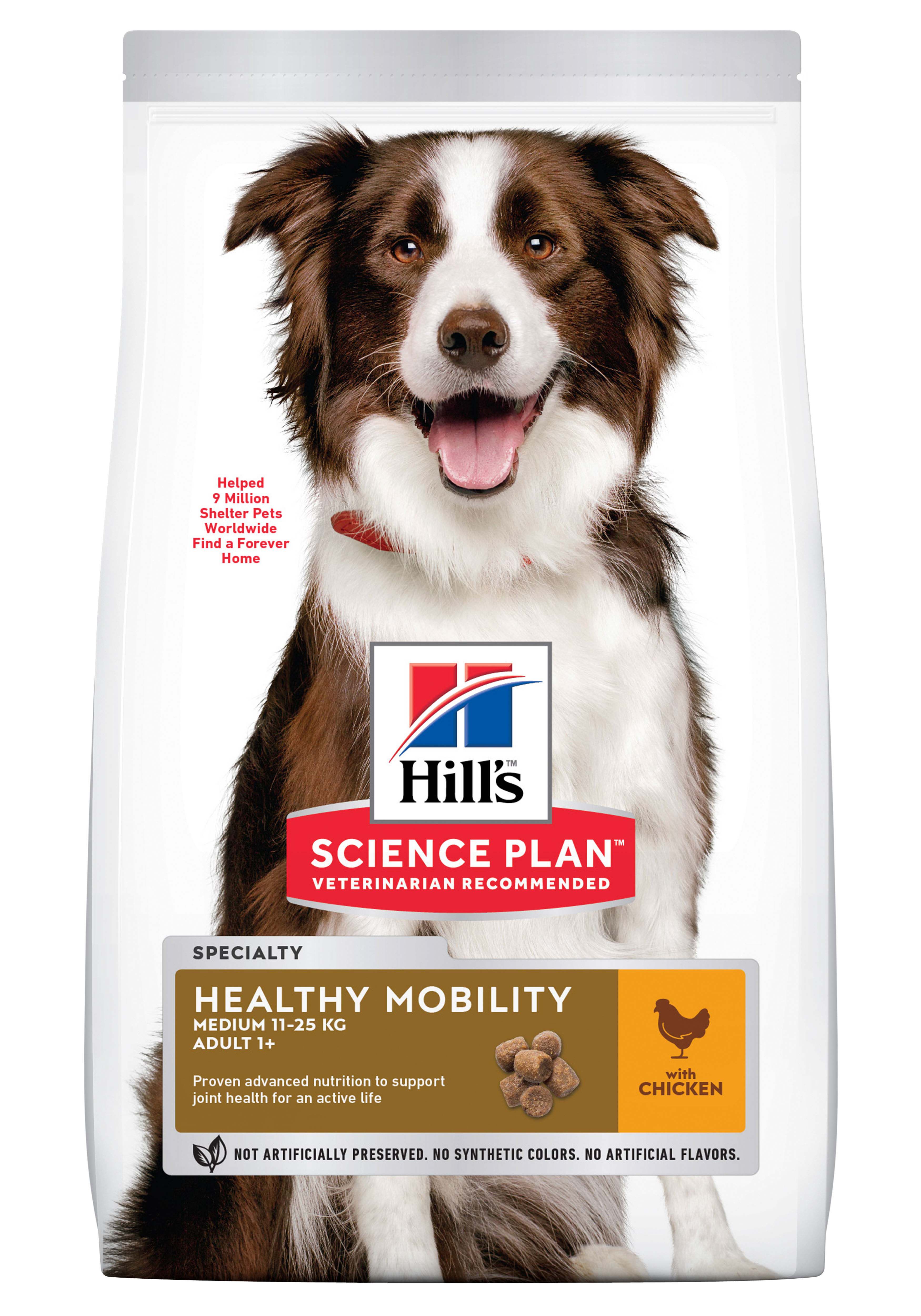 Hill's Science Plan Adult Healty Mobility Medium - Hondenvoer Hill's Science Plan Adult Healty Mobility Medium - Hondenvoer