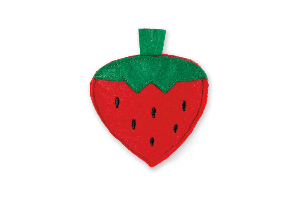 Karlie Aardbei - Knuffel - Kattenspeeltje - 1.00 cm - Rood - 8.00 cm - 9.50 cm