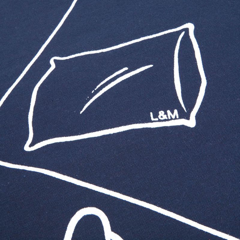 Lex & Max Cross - hondenkussen - Blauw - 15x70x100 cm