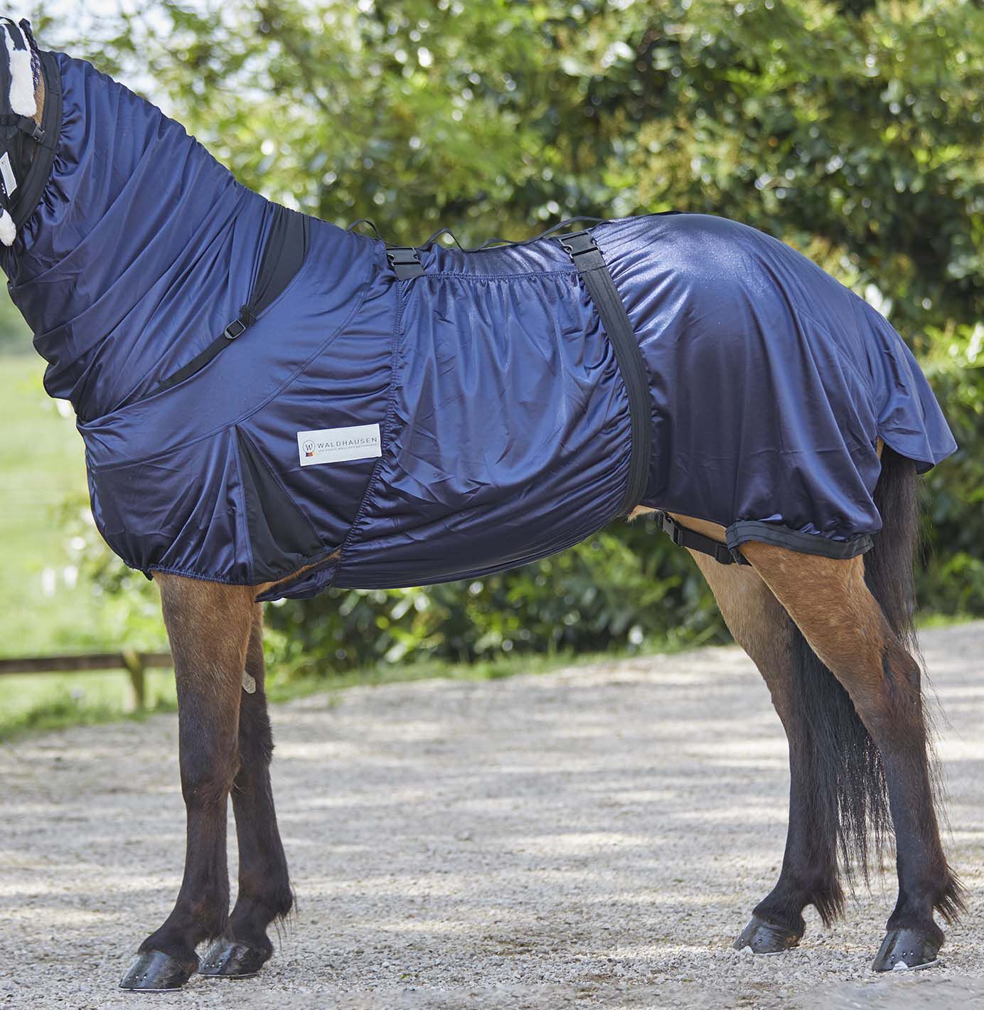 Waldhausen - Eczeemdeken - Paardendeken - 165 cm - Donkerblauw