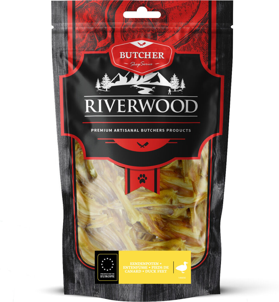 Riverwood Butcher Shop Series Eendenpoten - Hondensnack Riverwood Butcher Shop Series Eendenpoten - Hondensnack