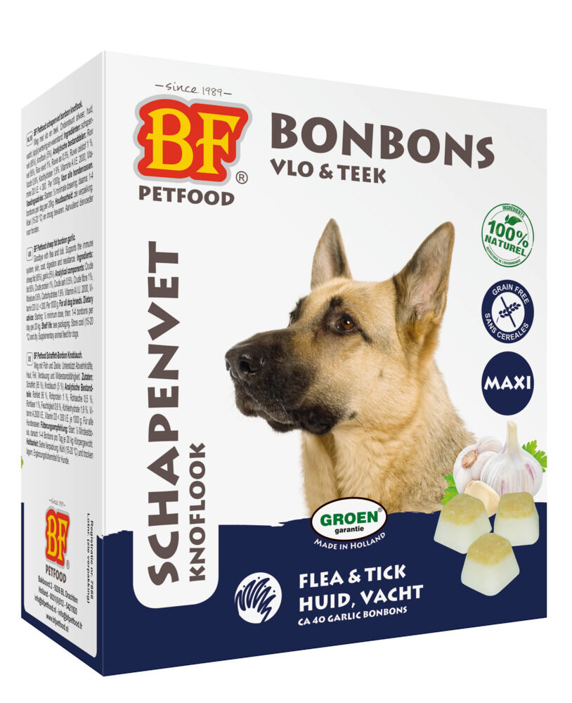 BF Petfood Schapenvet Bonbons Maxi - Hondensnack - Zeewier - 40 stuks