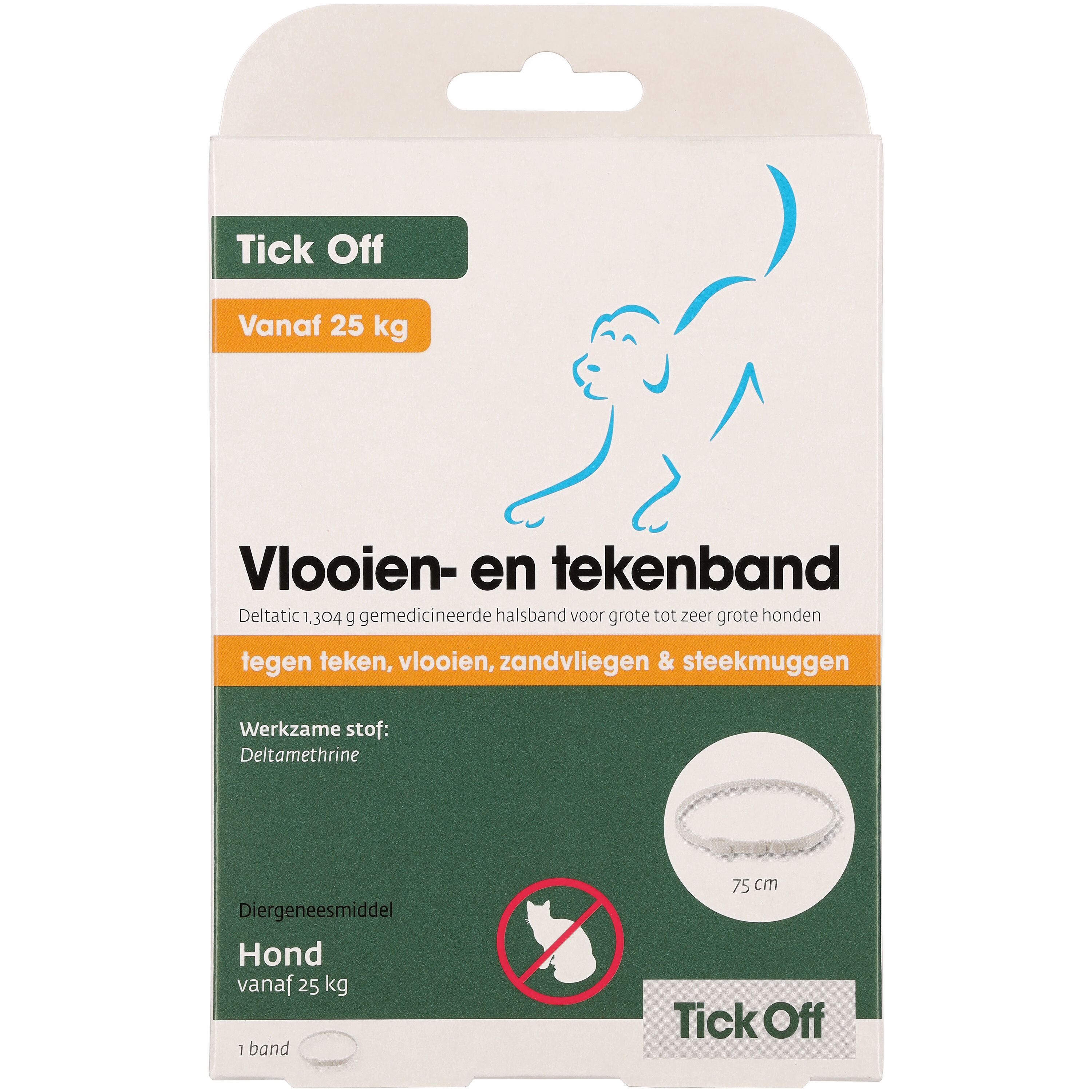 Tick off - Anti Vlooien en Tekenband Hond - 13.70 cm - 9.60 cm - 75.00 cm - 4.70 cm