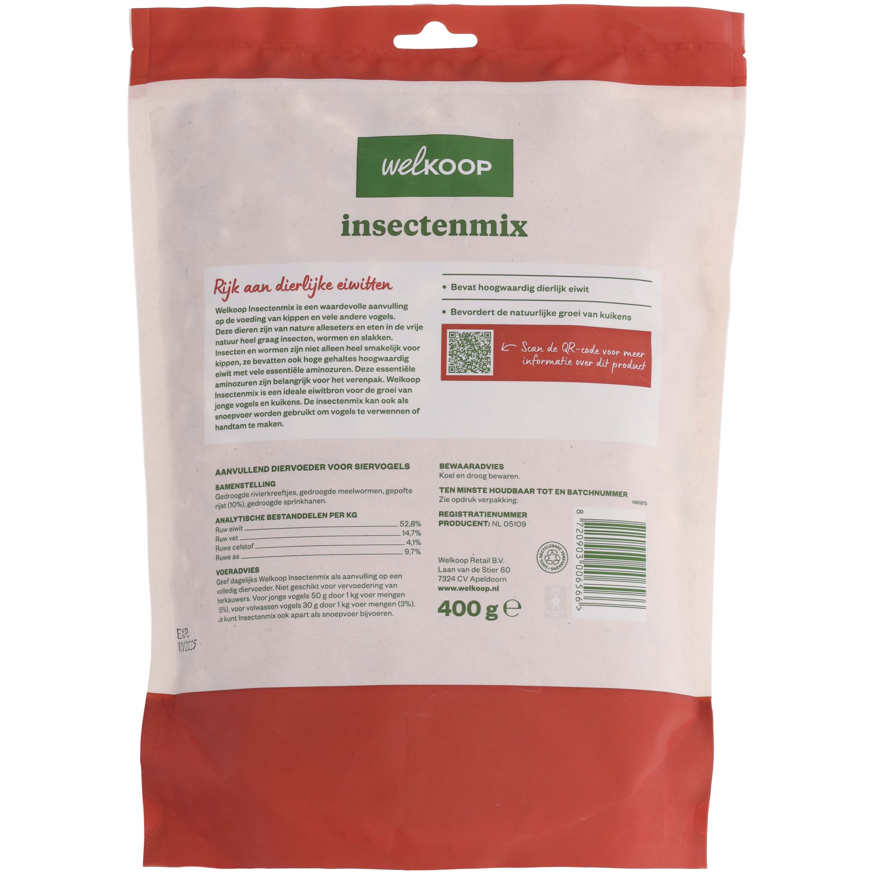 Welkoop Insectenmix - Kippensnack - 400