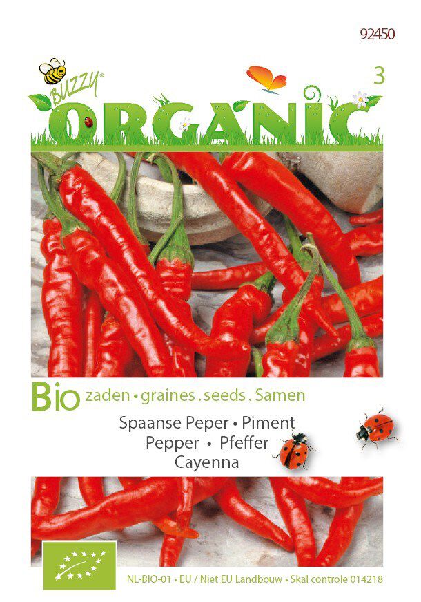 Organic Peper Cayenna - Groentezaden Organic Peper Cayenna - Groentezaden