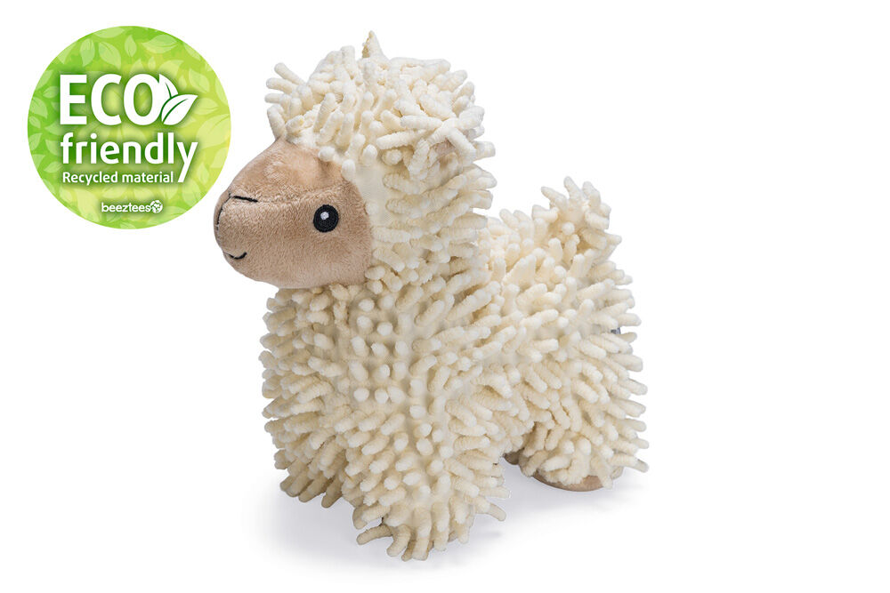 Beeztees Eco Schaap Jovi - Knuffel - Hondenspeelgoed - Beige - 32x18.5x11 cm