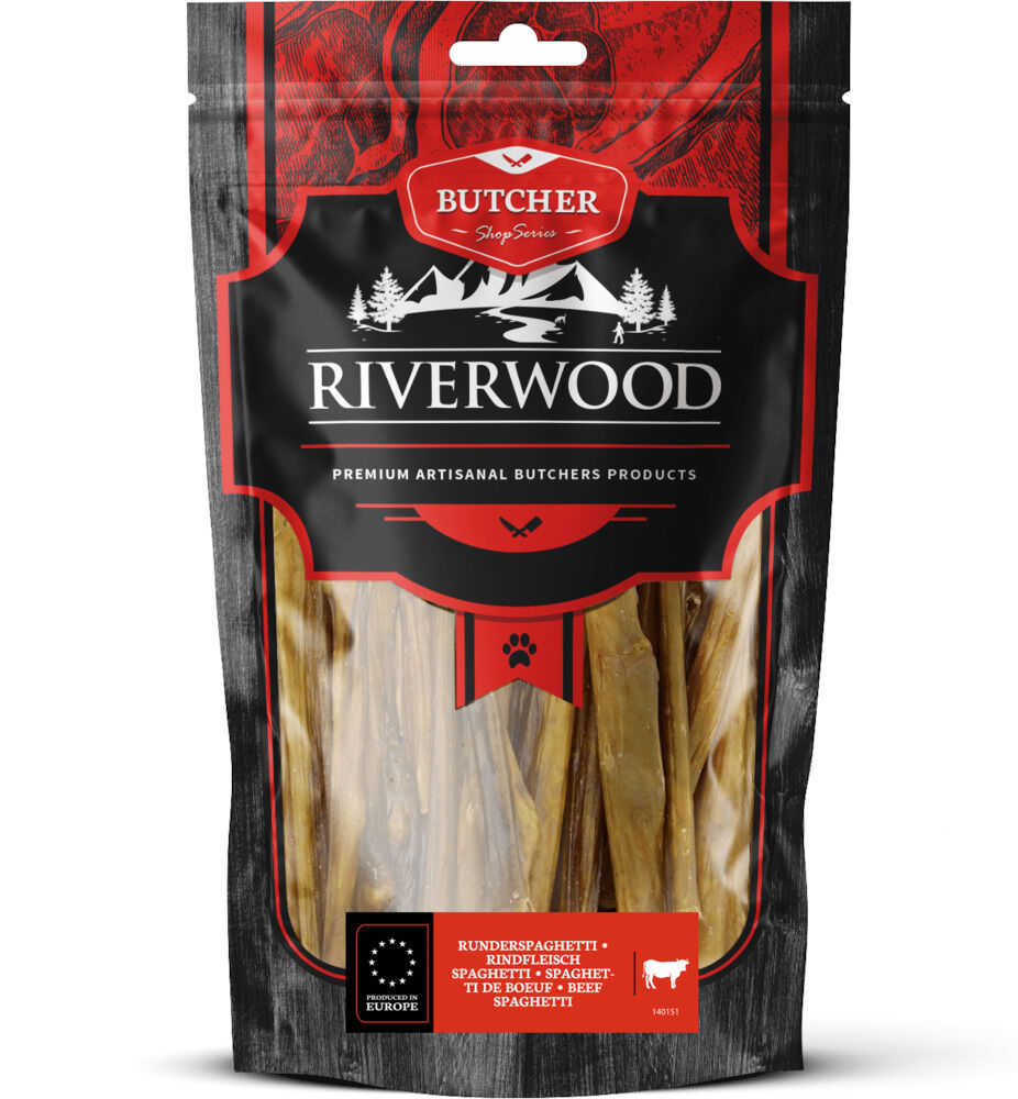 Riverwood Butcher Shop Series Runderspaghetti - Hondensnack Riverwood Butcher Shop Series Runderspaghetti - Hondensnack
