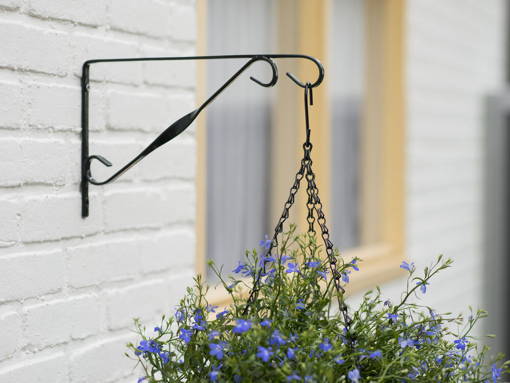 Nature  - Hanging basket Muurhaak - Zwart - 30 cm