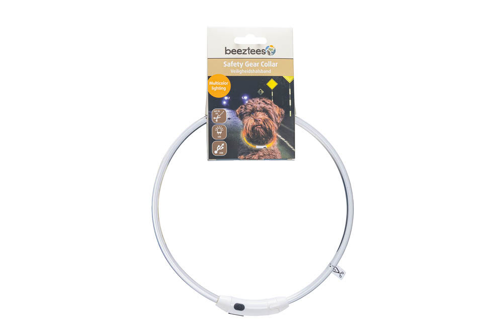 Beeztees Dogini USB - Lichtgevende halsband Hond - 65 cm - 30.50 cm - multi - 10 mm - 21.00 cm - 65.00 cm