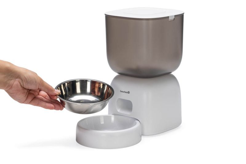 Beeztees Chris - Automatische voerbak - 3 liter - Wit - 32x32x32 cm