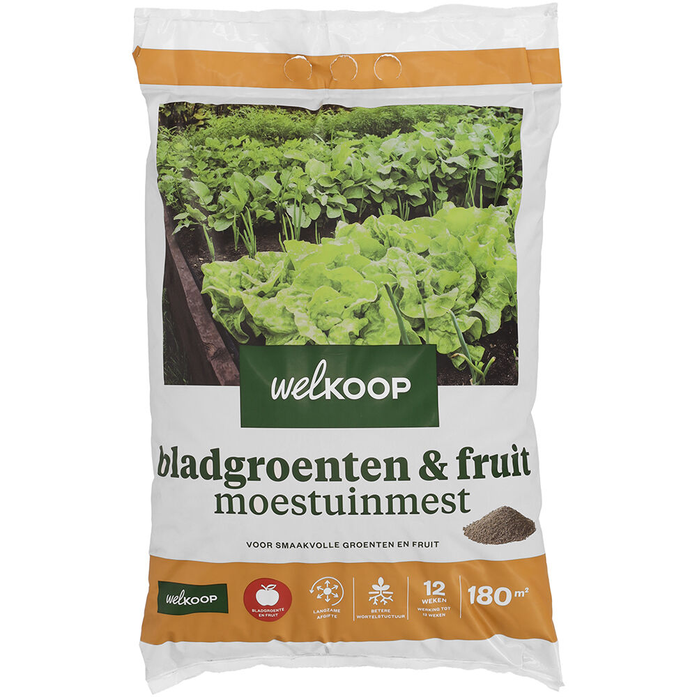 Welkoop - Bladgroenten en Fruit Moestuinmest - 180 m² - 7,5 kg