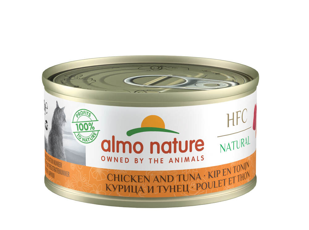 Almo Nature Natural - Kattenvoer - Kip - Tonijn - 70 gram