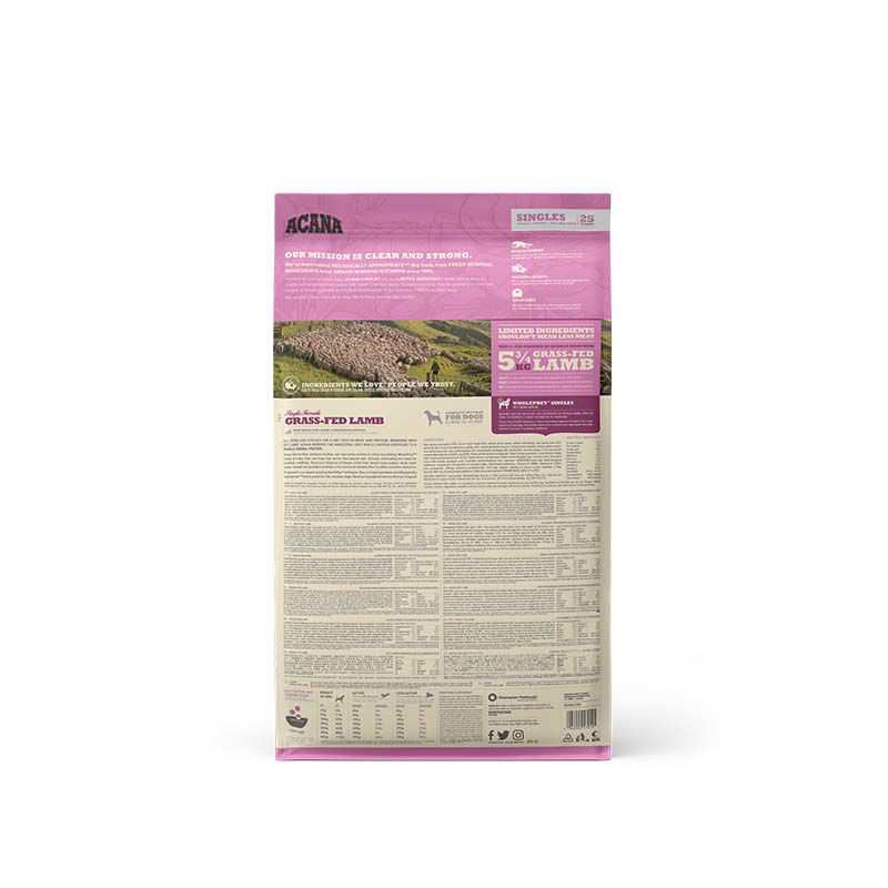 Acana Singles Grass-Fed - Hondenvoer - Lam - 11,4 kg