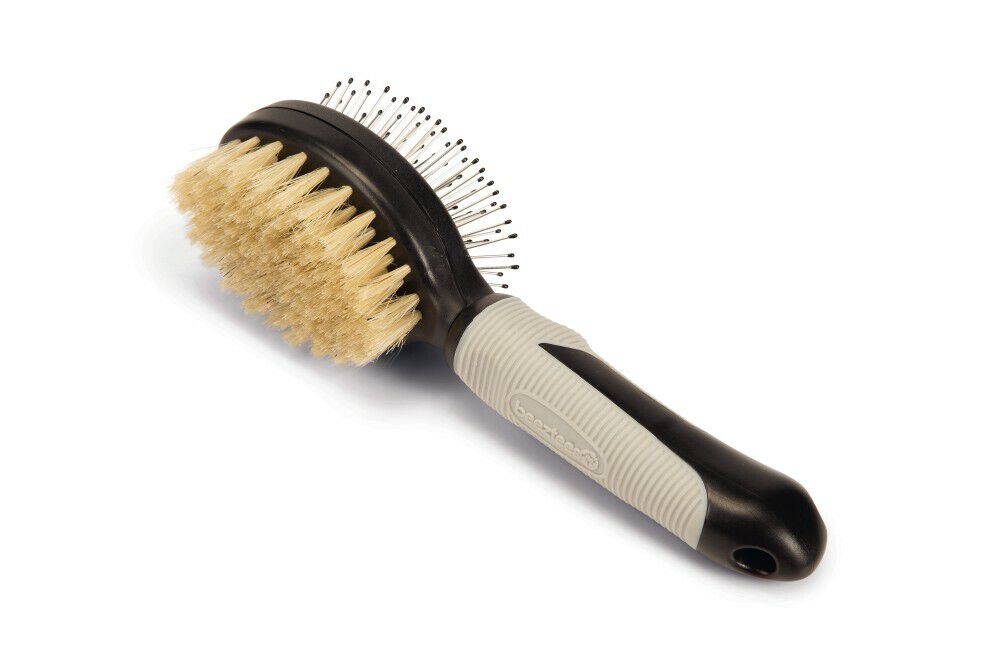 Beeztees Combi - Verzorgingsborstel - Kat - 21.00 cm - Zwart Grijs - 21.00 cm - 5.50 cm