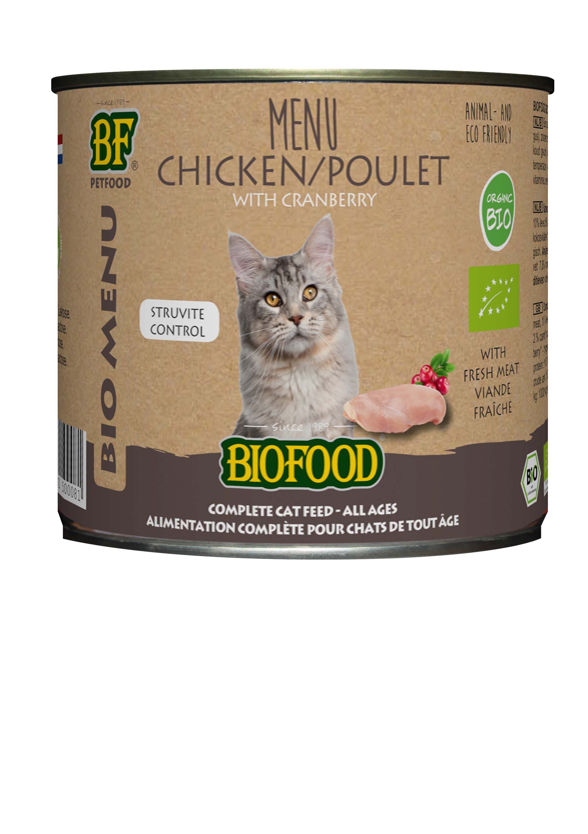 Biofood Bio Menu Struvite Control - Kattenvoer - 200 - kip