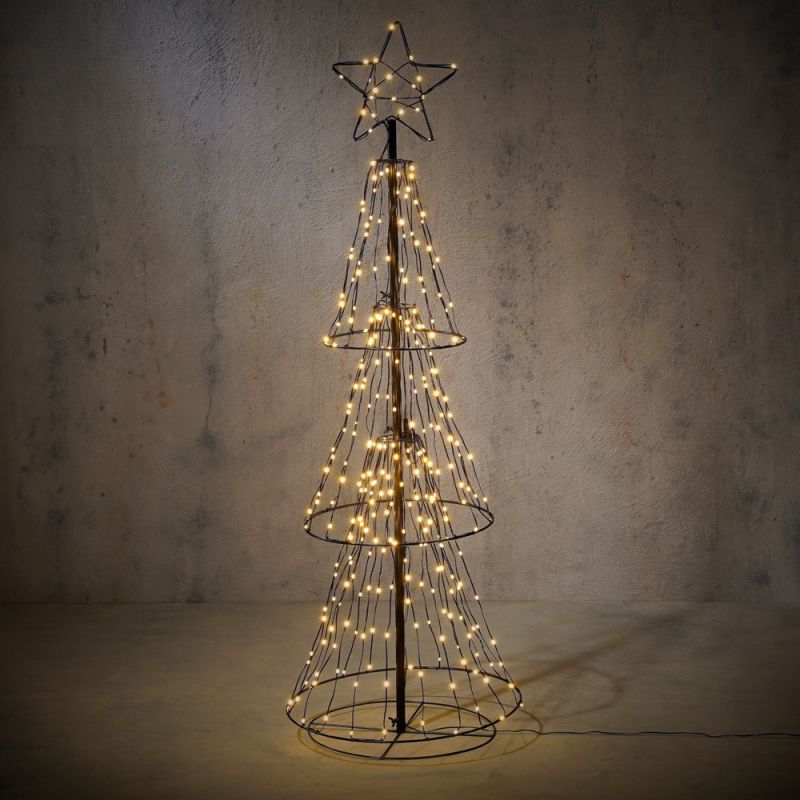Luca Lighting Dansende Boom - Vlaggenmast kerstboom - 210 - 150 cm Luca Lighting Dansende Boom - Vlaggenmast kerstboom - 210 - 150 cm