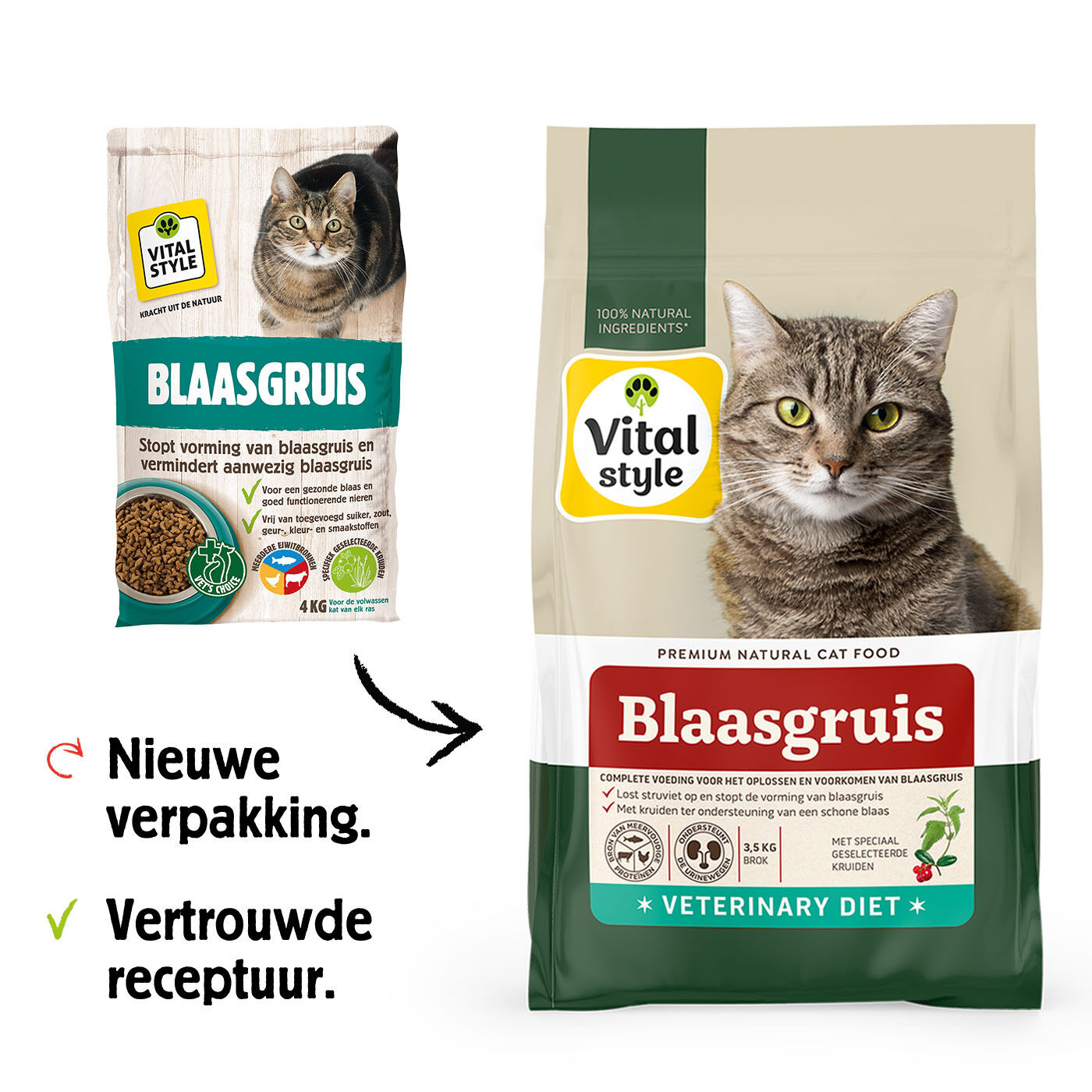VITALstyle Blaasgruis - Kattenvoer - 3.50 - Kip, rund