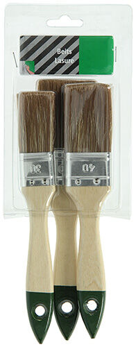 SAM Beits 3-delig - Kwastenset plat - Bruin - 28.5x10.8x3 cm