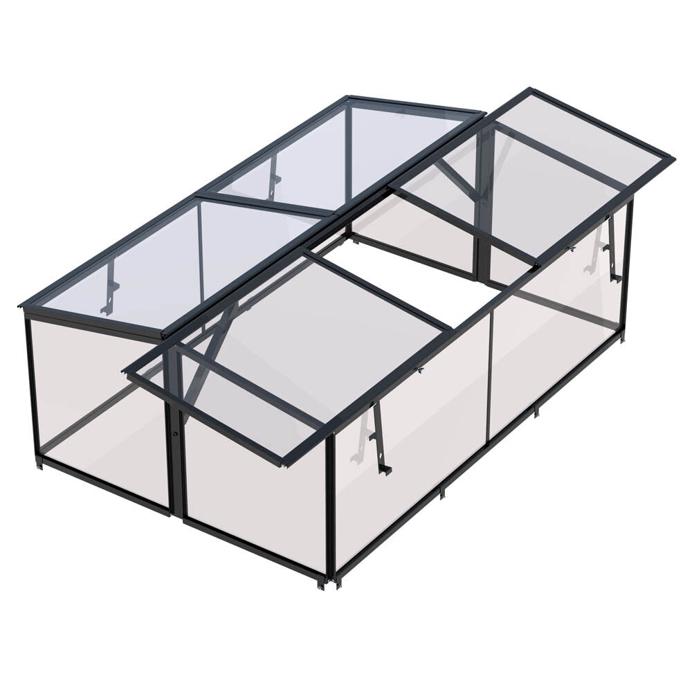 Royal Well Parsly Planter - Broeikas - 80.00 cm - Zwart - Veiligheidsglas - 120.00 cm - 46.00 cm
