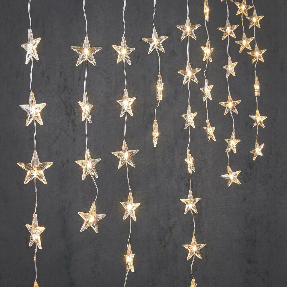 Luca lighting Kerststerren - Lichtgordijn - 19.30 cm - Klassiek wit - 13.20 cm - 135.00 cm - 12.20 cm