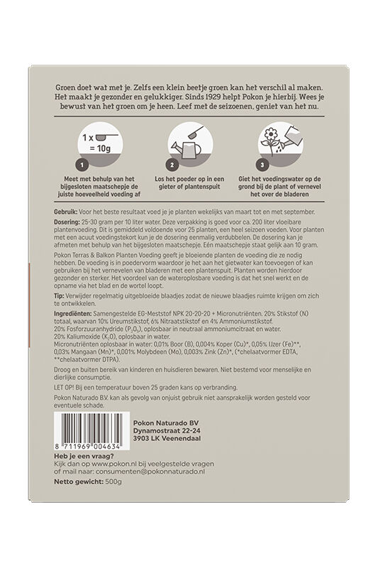 Pokon Wateroplosbare voeding - Siertuinmeststof - 500