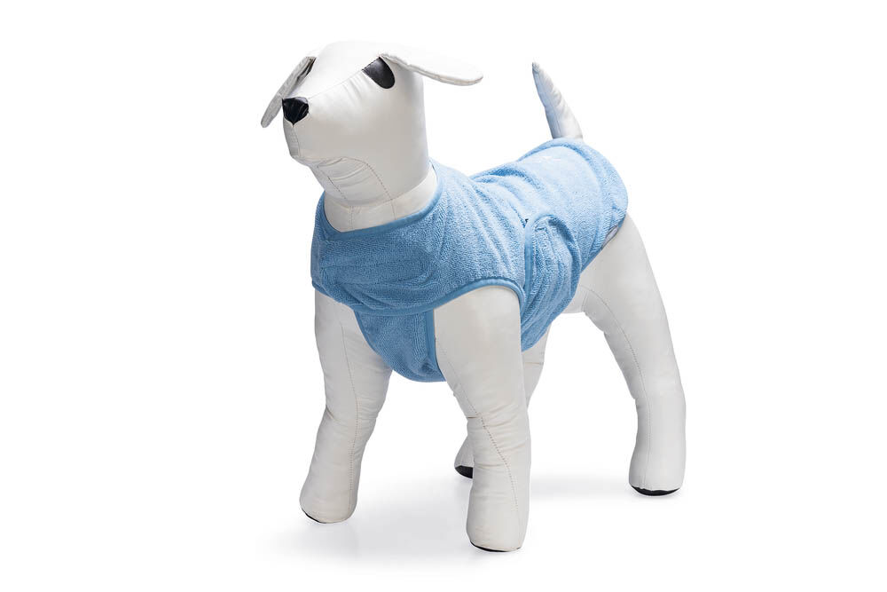 Beeztees Aras - Hondenbadjas - 1.00 cm - blauw - 1.00 cm - 2XL - 56.00 cm