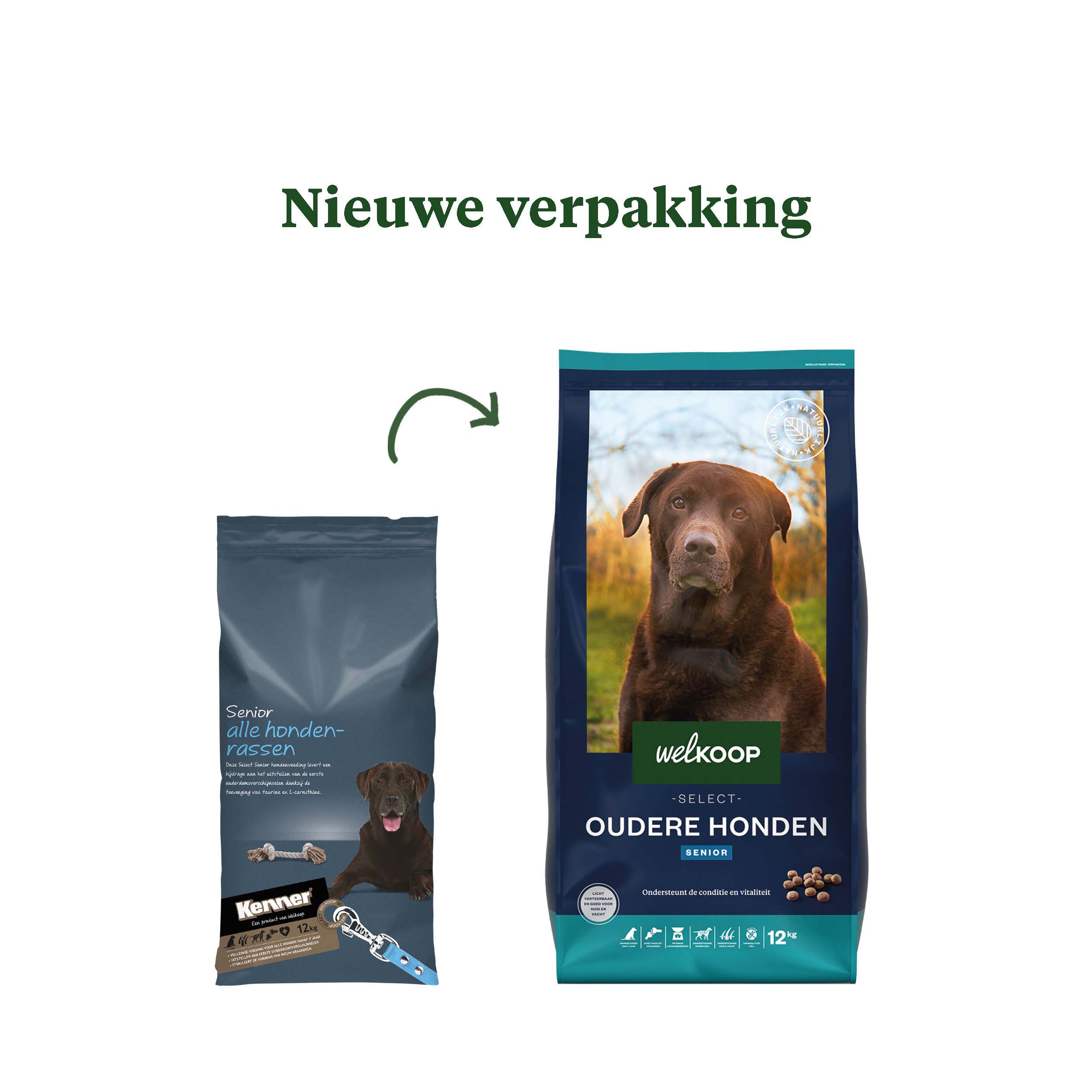 Welkoop Select Senior Krokante brokken - Hondenvoer - 12.00 - kip
