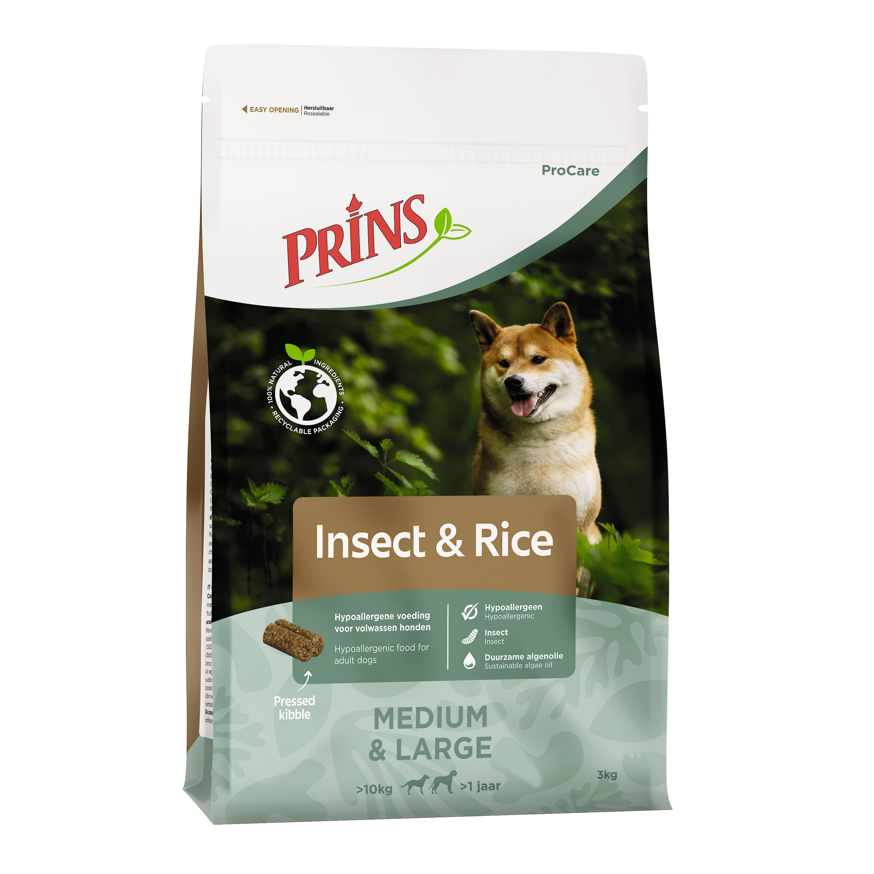 Prins Procare Medium - Large Geperste brok - Hondenvoer - 20.00 - insecten