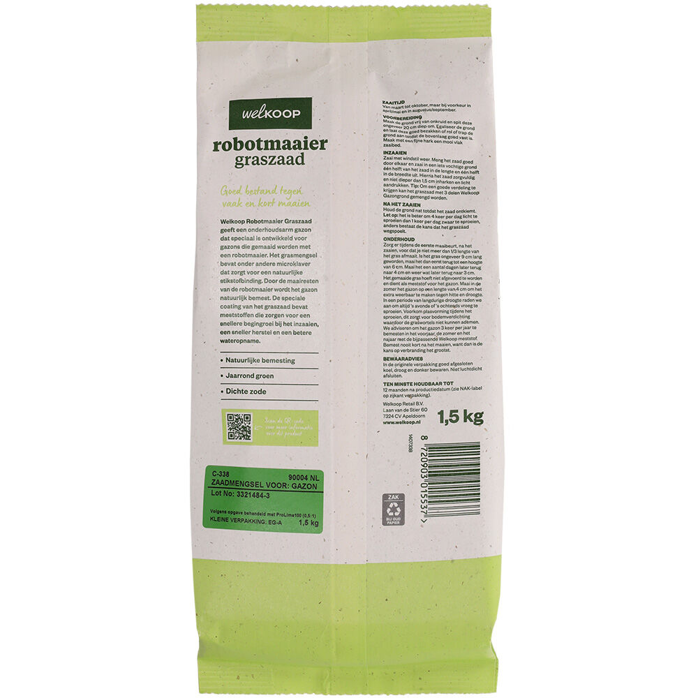 Welkoop - Robotmaaier Graszaad - 60 m2 - 1000