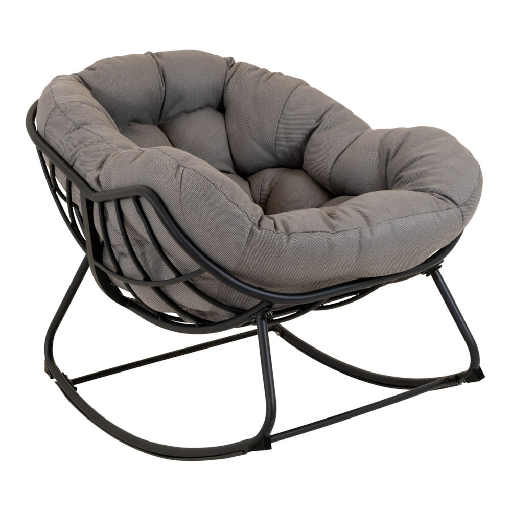 Lesli Living Cozy - Schommelstoelen - 1.00 cm - Grijs - 117.00 cm - 97.00 cm