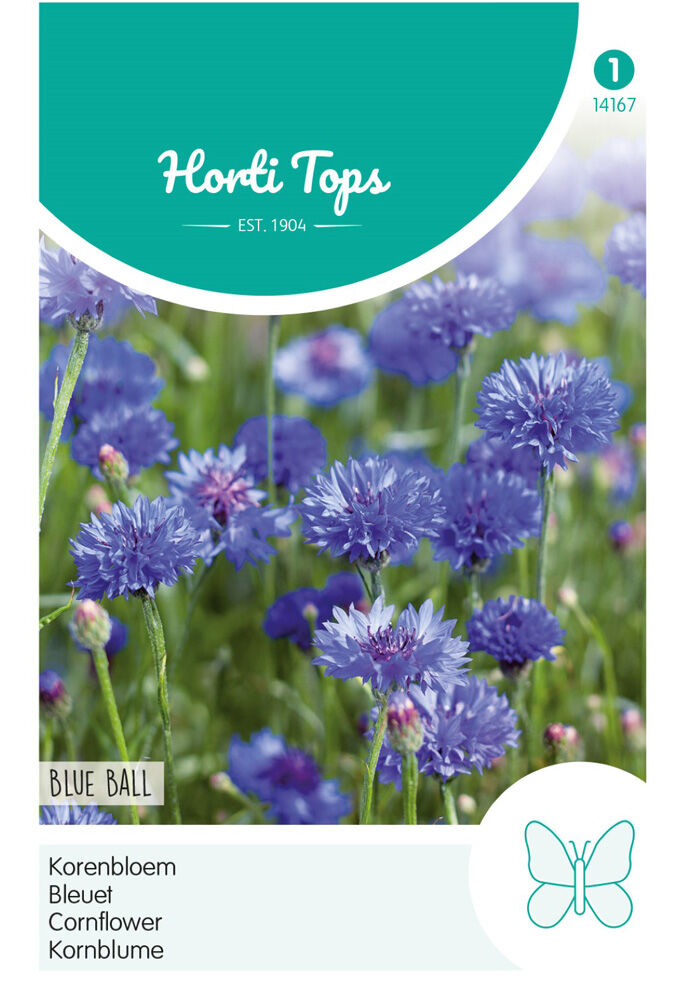 Hortitops Korenbloem Blue Ball - Bloemzaden Hortitops Korenbloem Blue Ball - Bloemzaden