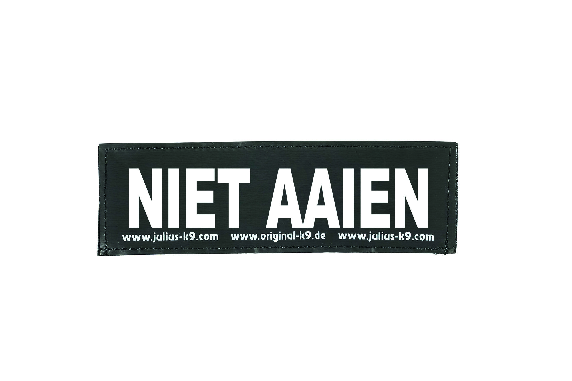 JULIUS K9 Label  - Halsbandlabel Hond - 21.00 cm - zwart/wit - 5.80 cm - Maat 1-4 - 16.00 cm