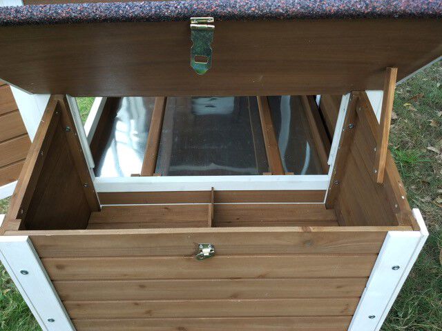Villa Multi - Kippenhok met ren - 1.00 cm - Wit/bruin - 236.00 cm - 1.00 cm