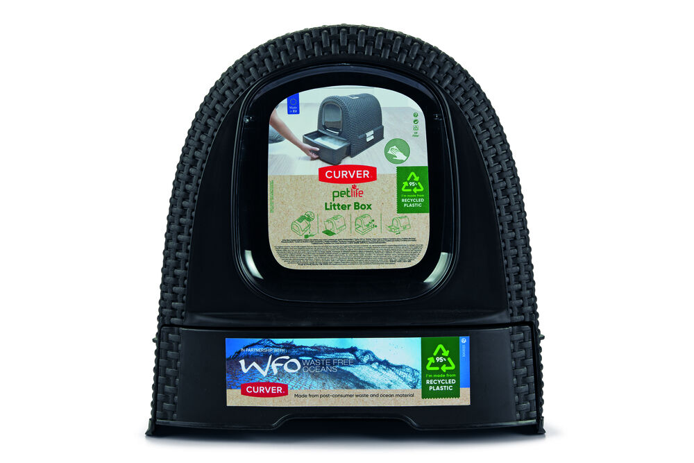 Curver Design Kattentoilet - Zwart - 39.5x38.5x51 cm