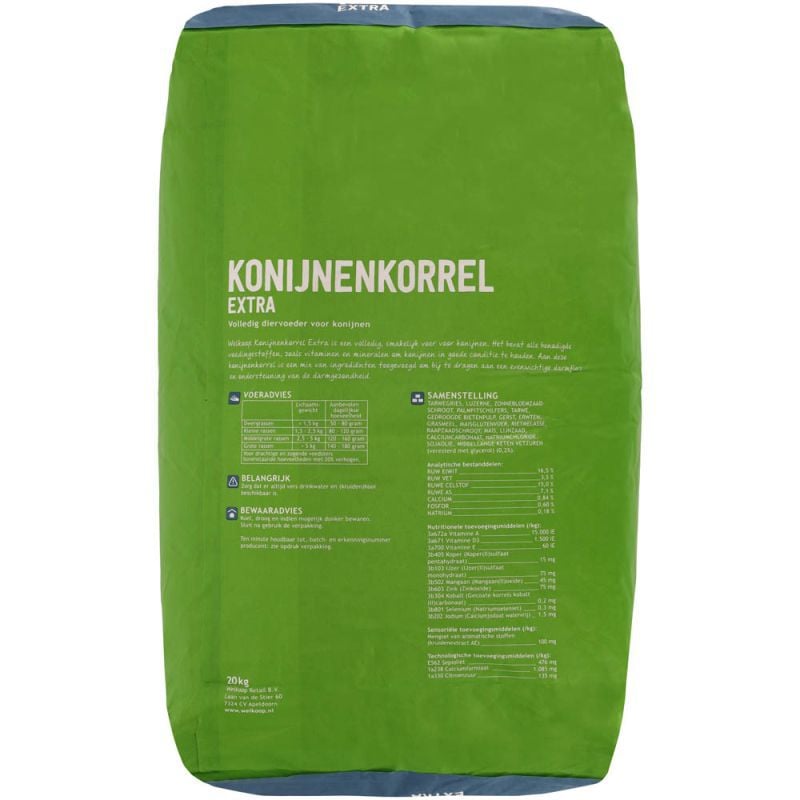 Welkoop Konijnenkorrel Extra - Konijnenvoer - 20