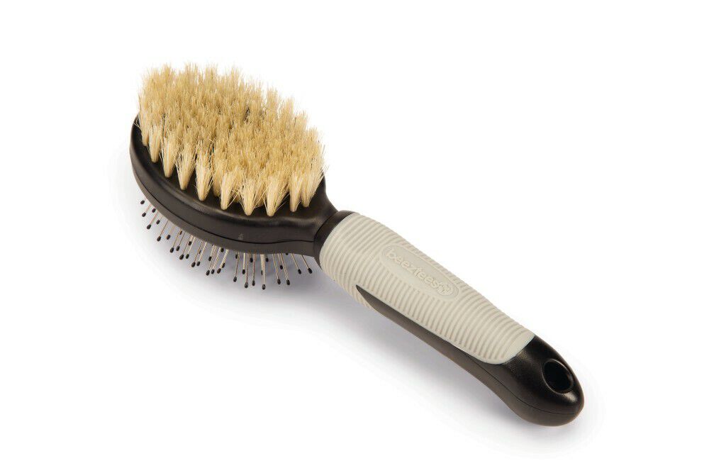 Beeztees Combi - Verzorgingsborstel - Kat - 21.00 cm - Zwart Grijs - 21.00 cm - 5.50 cm