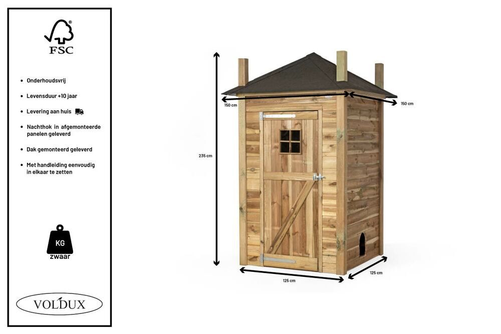 Voldux Hooiberg Eline - Kippenhok - Naturel