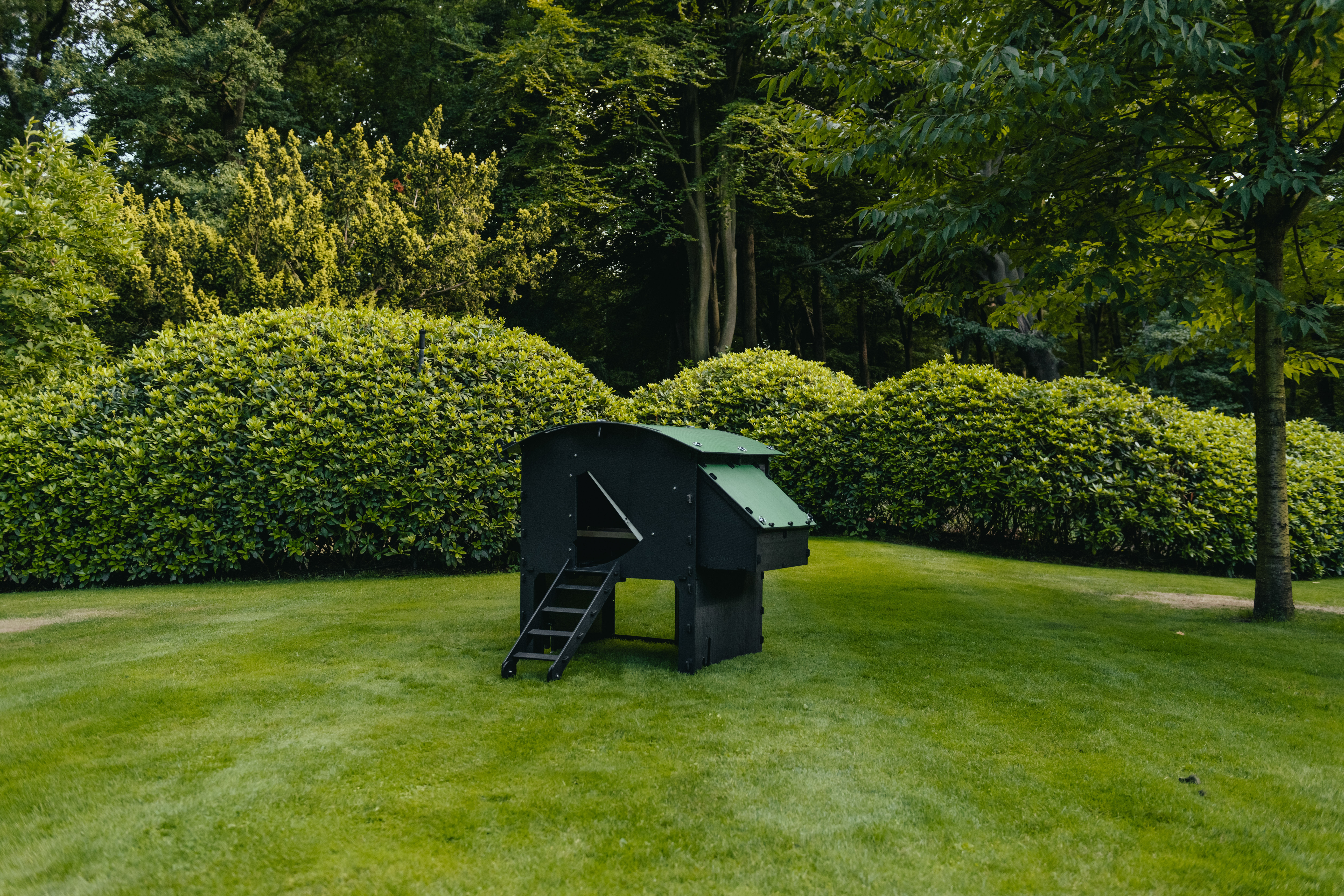 Nestera Penthouse - Kippenhok - 4 tot 6 kippen - 117.00 cm - Zwart/Groen - 59.00 cm - M - 80.00 cm
