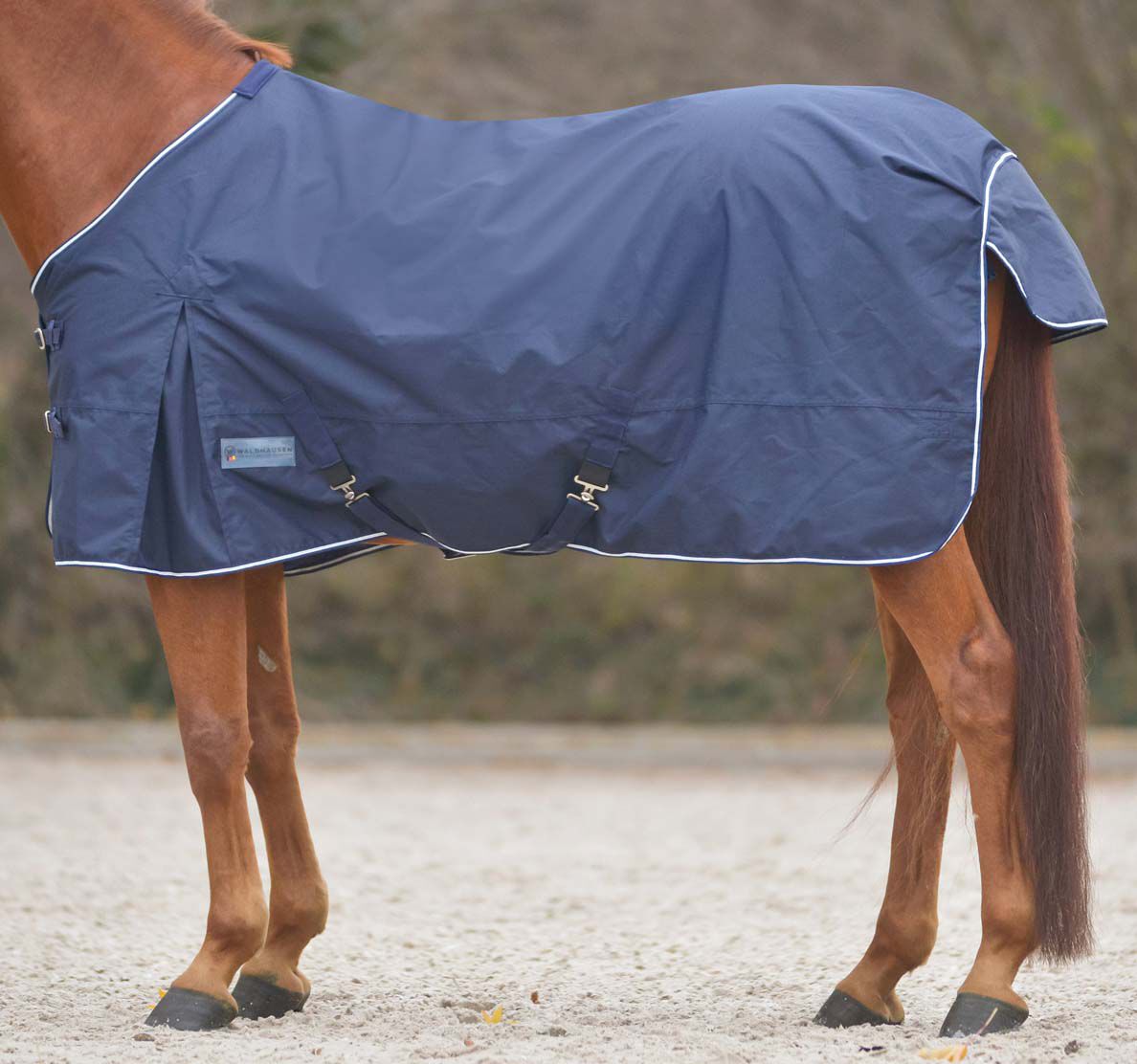 Waldhausen Regendeken - Paardendeken - 95.00 cm - Blauw - 4.00 cm - 135/185 - 40.00 cm