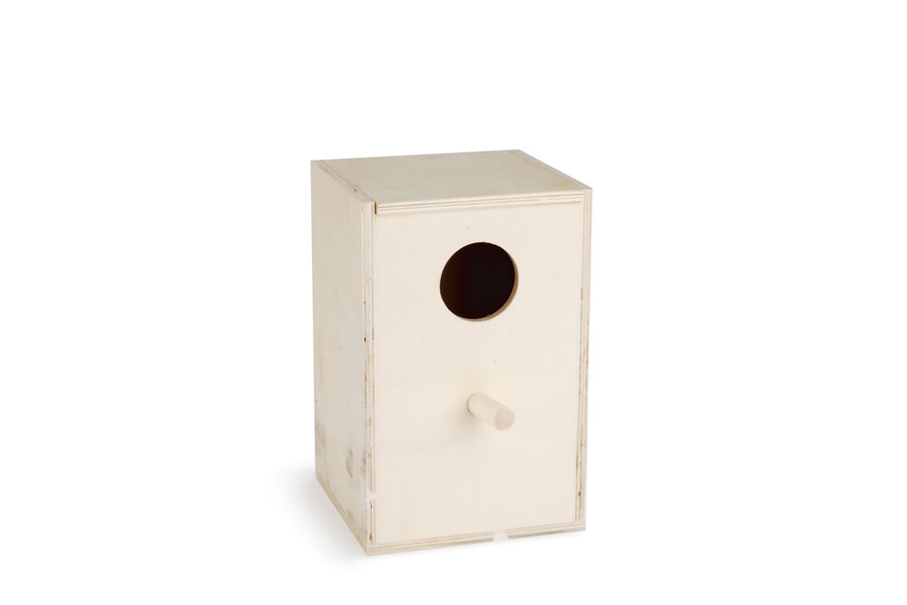 Beeztees Broedkastje Staand - Vogel accessoires - Bruin - Klein Beeztees Broedkastje Staand - Vogel accessoires - Bruin - Klein