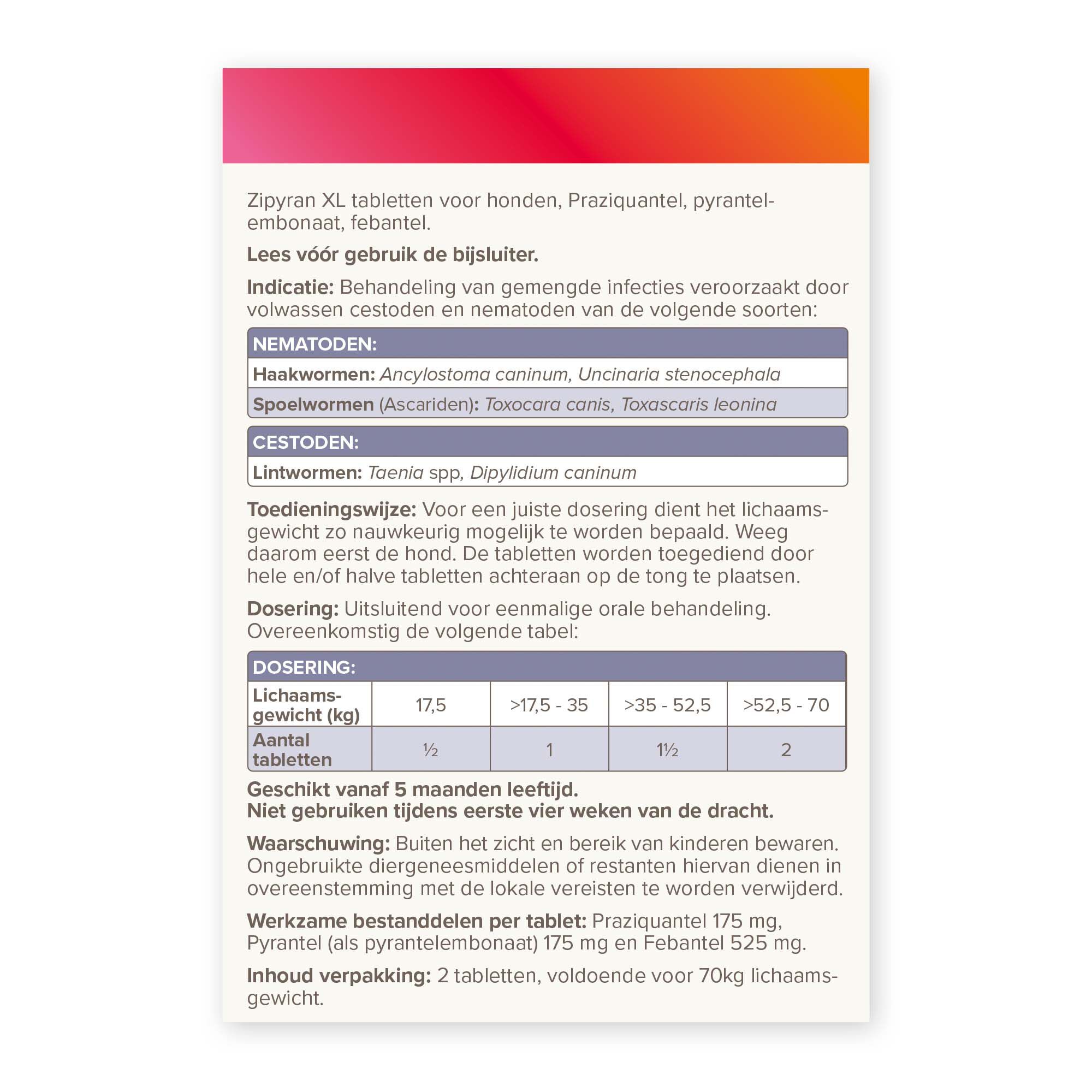 Beaphar All-in-one Tabletten - Ontwormen Hond - M/L