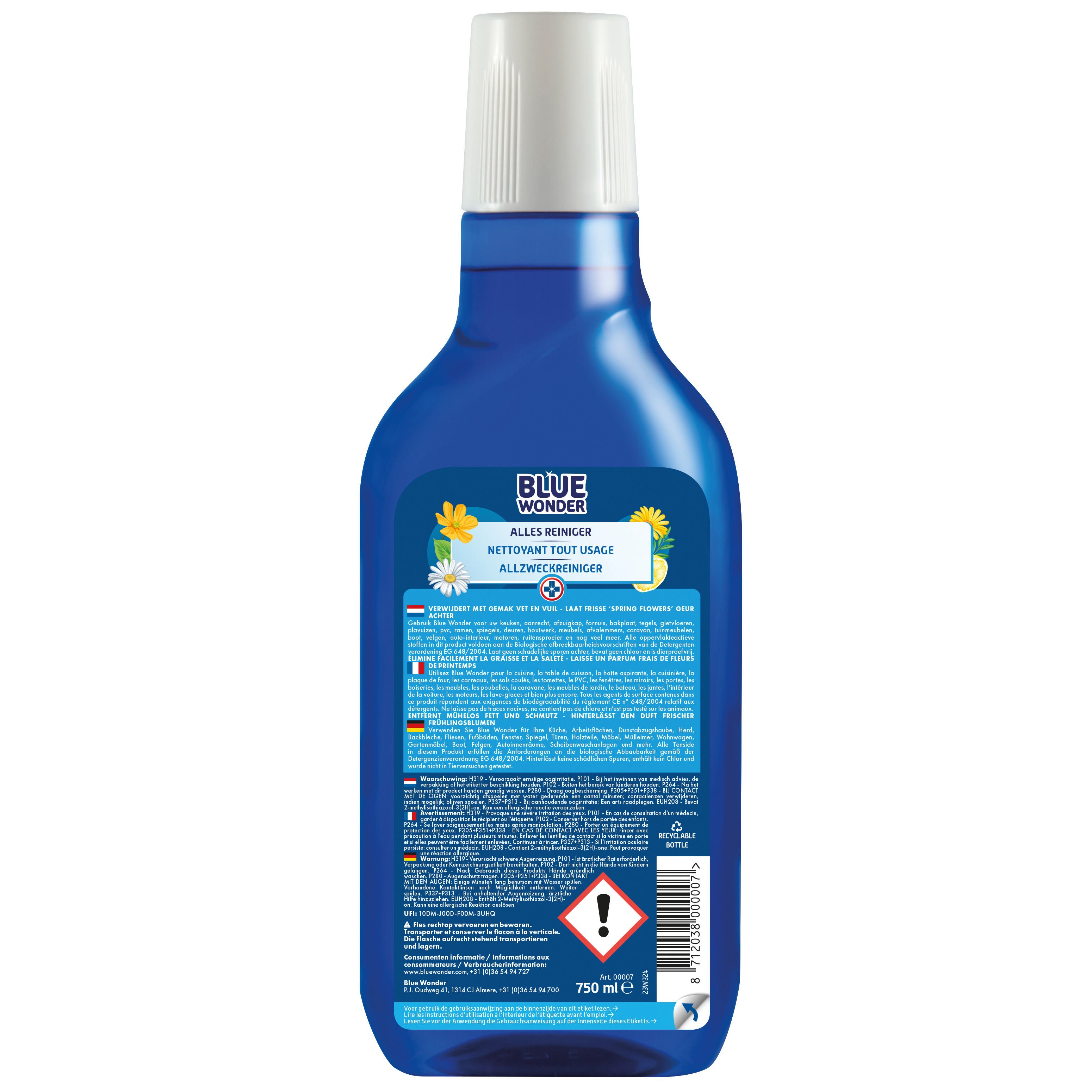 Blue Wonder Alles reininger - Reinigingsmiddel - 750 - 9.5 cm
