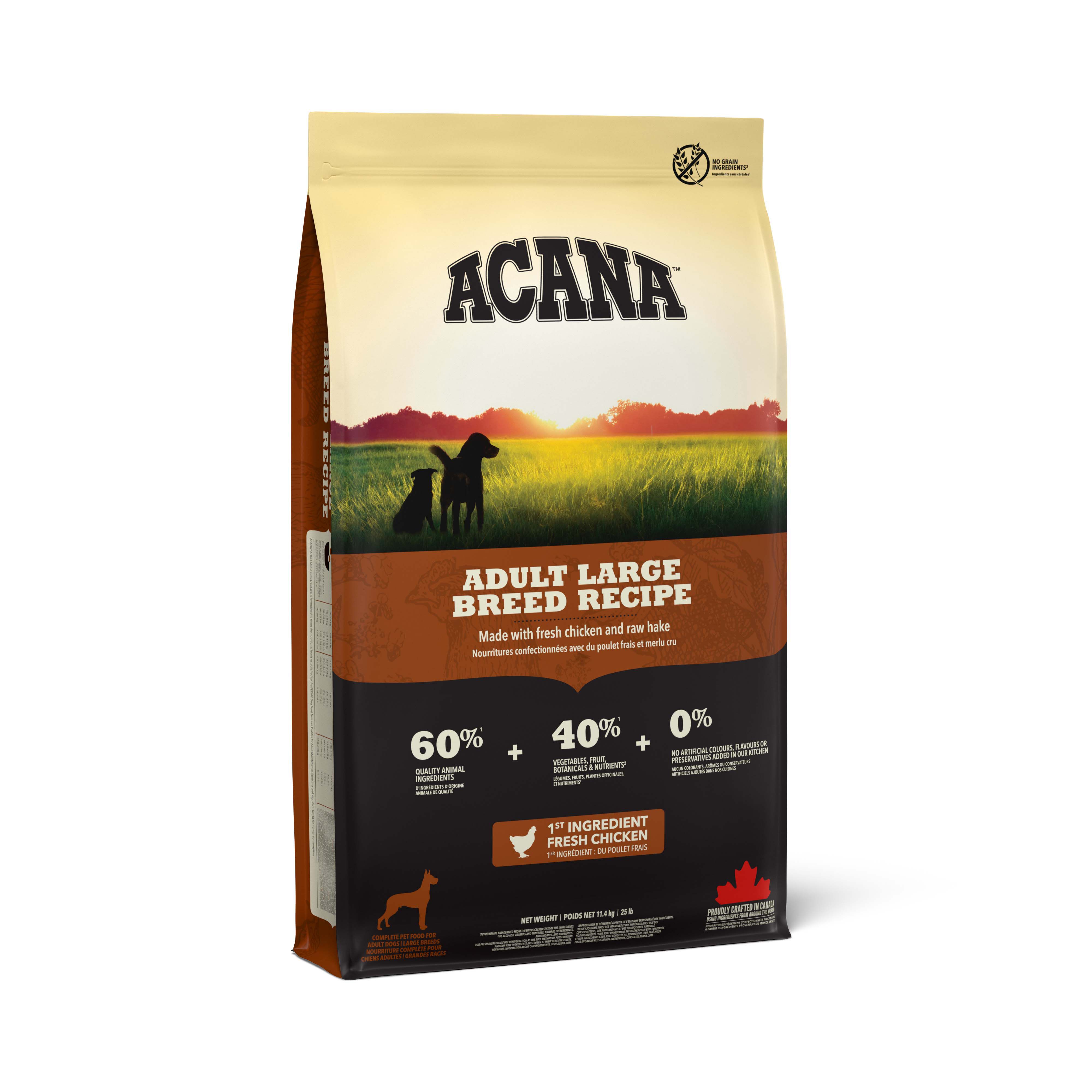Acana Dog recipe Adult Large - Hondenvoer - 17 - gevogelte Acana Dog recipe Adult Large - Hondenvoer - 17 - gevogelte