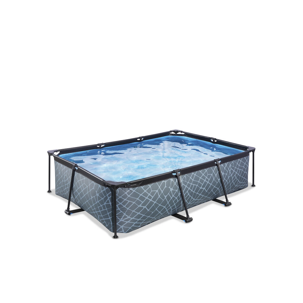 EXIT Stone Frame Pool - Zwembad - Stone - 1x220201x65 cm EXIT Stone Frame Pool - Zwembad - Stone - 1x220201x65 cm